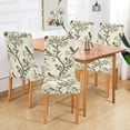thumbnail image 2 of Yayeee 4 Pack Dining Chair Covers Stretch Parson Chairs Slipcovers Seat Protector, Beige Birds, 2 of 6