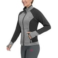 thumbnail image 2 of Little Donkey Andy Women's Warm Lightweight Running Jacket Full Zip Fleece Hybrid Coat for Golf Hiking Grey Heather XL, 2 of 8