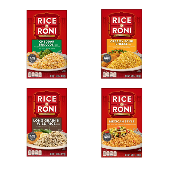 Rice-A-Roni 8 Flavor Variety Pack – Easy Dinner Side Dish Collection