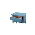 thumbnail image 4 of Teal Nightstand - 2 Drawer Storage & Open Shelf - Solid Wood & Metal Accent Design, 4 of 5