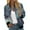 Dark Blue, variant on Luwomo Jackets for Womens Zip Up Jacket Floral Print Long Sleeve Stand Collar Zipper Loose Fit Outwear Tops Black,L