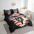 thumbnail image 4 of Manfei Boys Dirt Bike 7-Piece Twin Bedding Sets,Outdoor Extreme Sport Bedding Comforter Set,Retro American Flag Sheet Sets Teens,Ultra Soft Home Decor Reversible, 4 of 9