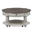 thumbnail image 2 of Liberty Furniture Magnolia Manor Round Cocktail Table with Storage, White, 2 of 10
