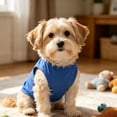 thumbnail image 3 of Sleeveless Dog Tank Top Soft Breathable Cotton Pet Vest Pullover Summer Clothes for Small Medium Large Dogs Cats Multiple Colors Available, 3 of 5