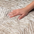thumbnail image 3 of Addison Rugs Dream Shag Premium Machine Washable Transitional Tropical, Leaves, Botanical Mocha Runner Rug, 2'3" x 7'6", 3 of 8