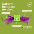 thumbnail image 5 of Vibrant Life Green and Purple Feather Rattle Cat Toy, 5 of 8