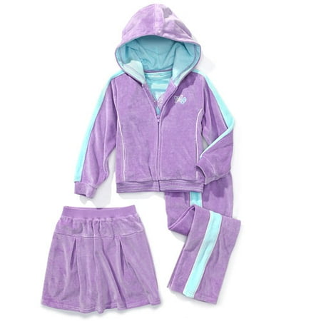 Athletic Works - 4-Piece Velour Butterfly Sportswear Set