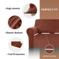 thumbnail image 4 of SANMADROLA 100% Waterproof Couch Covers Velvet Stretch Slipcover for 3 Cushion Sofa Cover Non Slip Leakproof Washable Furniture Protector for Kids Dogs Cats Pets, 4 of 8