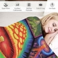 thumbnail image 3 of HENGT Trippy Mushroom Blanket Hippie Plant Throw Blankets for Couch Trippy Sherpa Blankets Soft Cotton Fuzzy Blanket Plush Blanket, 3 of 6