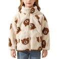 thumbnail image 6 of Edvintorg Jacket for Girls Cute Printed Long Sleeve Zip up Coat Fall Winter Fleece Outerwear with Pocket Girls Clothing Size 2-10, 6 of 7