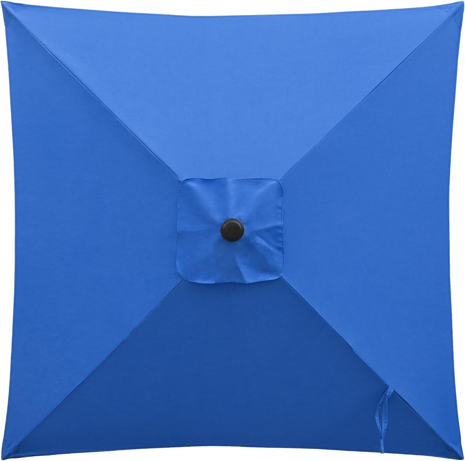 MAYPEX 6.5 Ft Patio Umbrella with Tilt and Crank Square Beach Umbrella Weather Resistant Durable 6 Sturdy Steel Ribs Market Umbrella Outdoor Patio, Blue