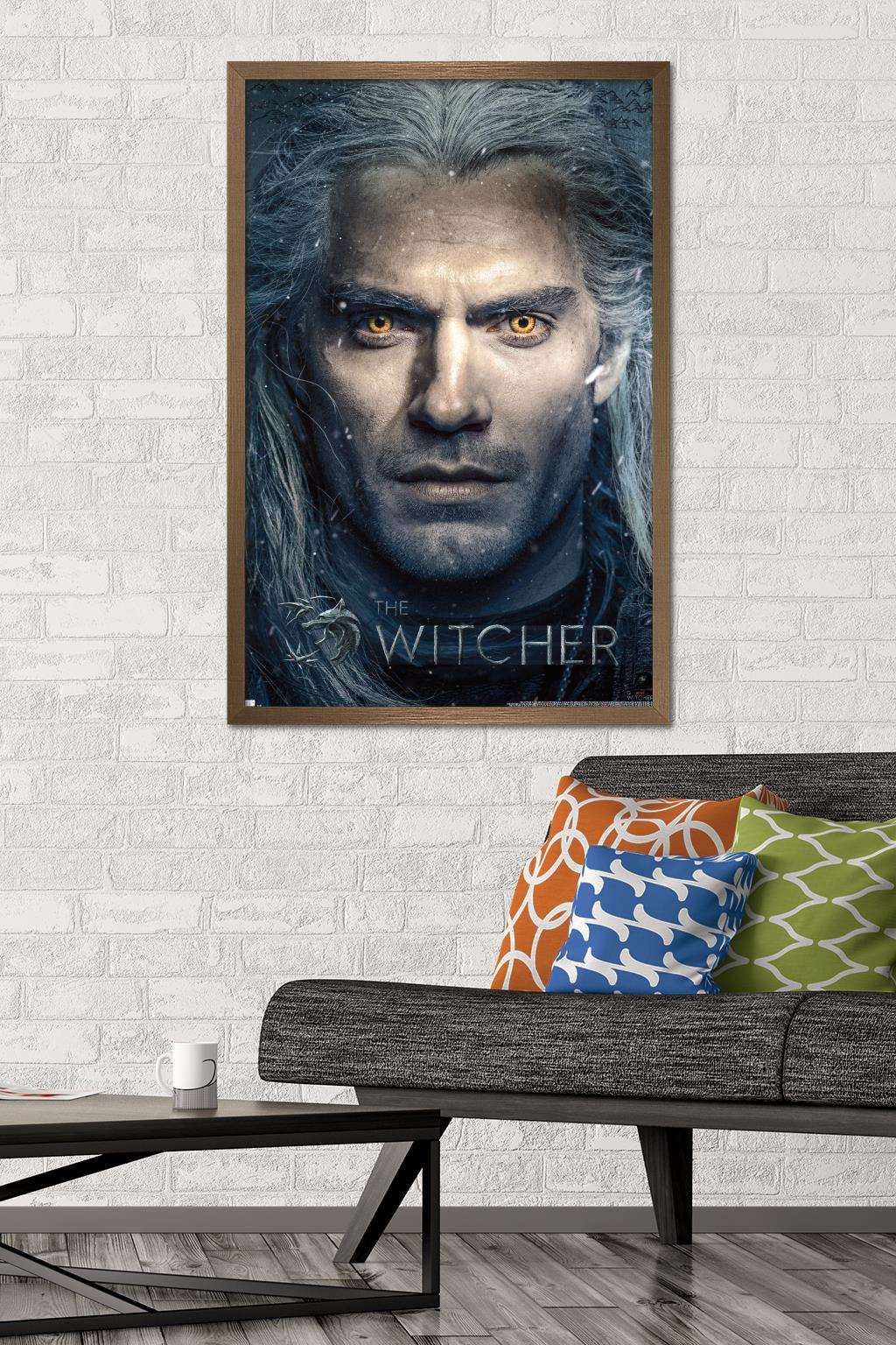Netflix The Witcher - Closeup Wall Poster, 22.375" x 34", Framed