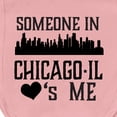 thumbnail image 3 of Inktastic Chicago Illinois Someone Loves Me Skyline Baby Burp Cloth, 3 of 3