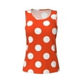 thumbnail image 4 of Lsque Orange And White Polka Dot1 Printed Workout Tank Tops for Women, Athletic Sports Tank Tops, Compression Sleeveless Dry Fit Shirts,Sleeveless Yoga Shirt-Medium, 4 of 9