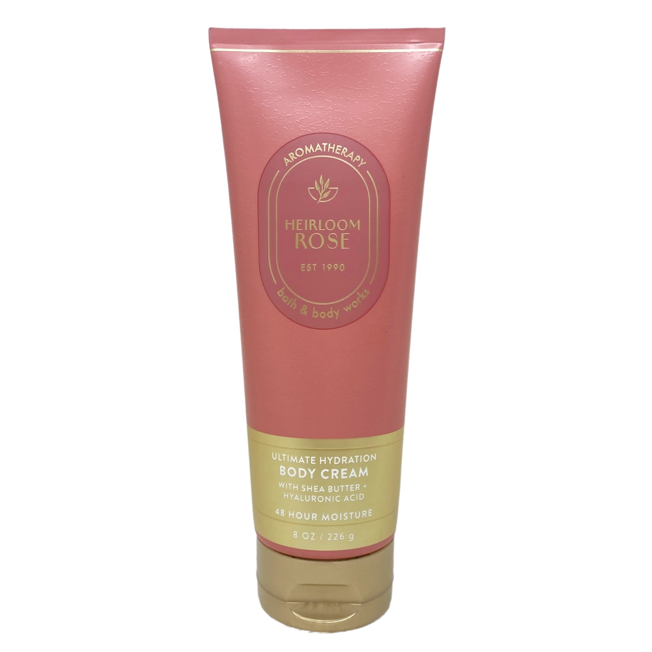 Bath & Body Works Aromatherapy Heirloom Rose Ultimate Hydration Body Cream and Body Wash + Foam Bath with a Creamy Rose Bar Soap
