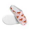 thumbnail image 3 of Rateoe cute fox pink Print Women's Men's Cotton Knit Slippers Lightweight Memory Foam Indoor House Shoes with Anti-Skid Sole-37/38, 3 of 7