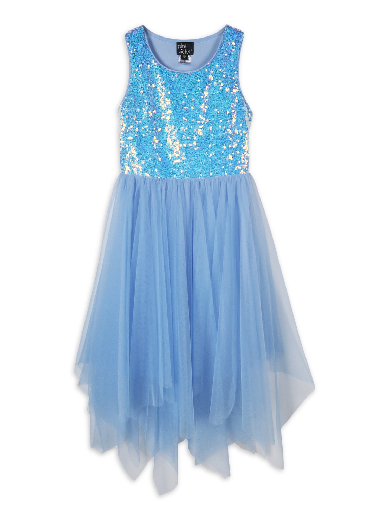 Lilt Girls Sparkle Tulle Midi Dress, Sizes 716