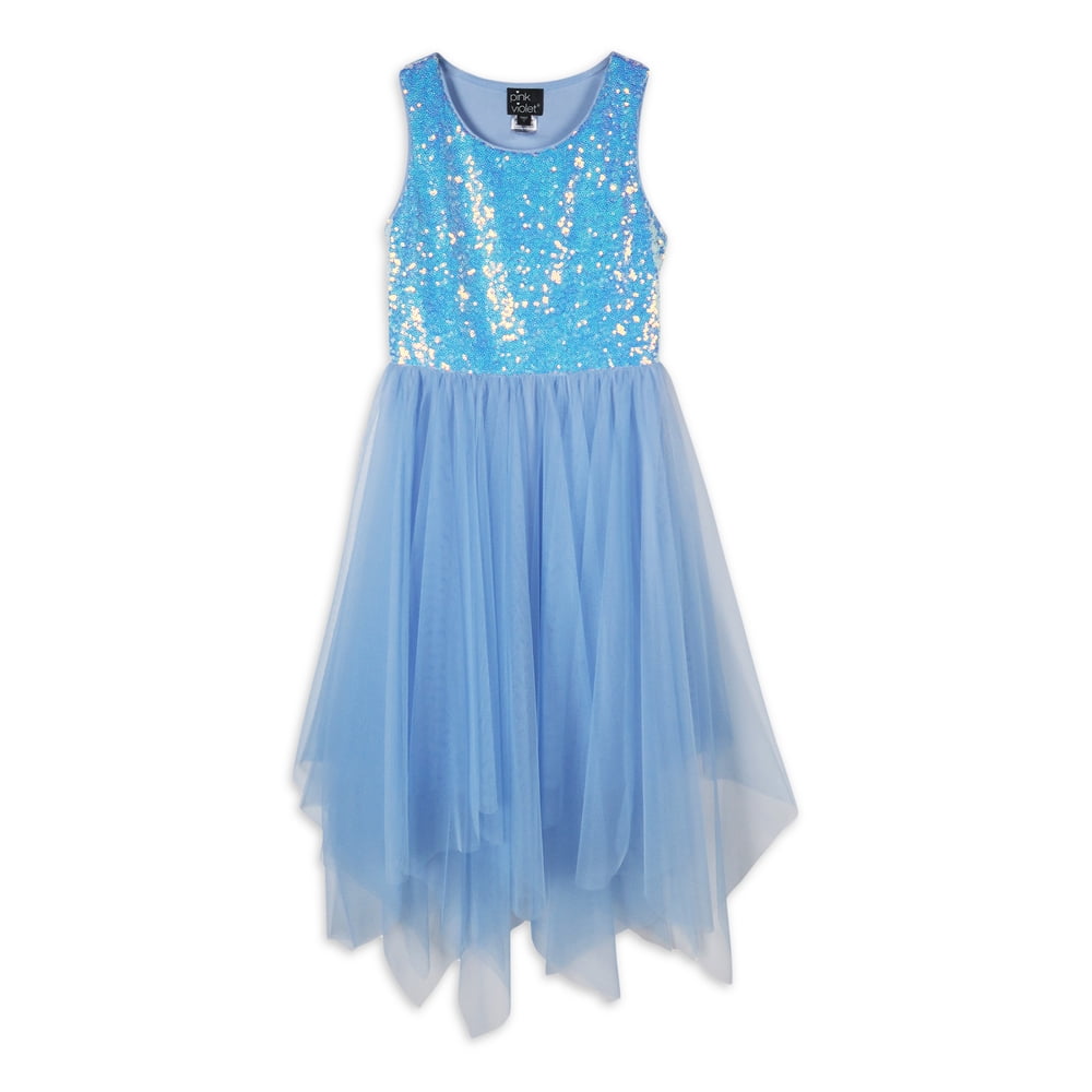 Lilt Dress Lilt Girls Sparkle Tulle Midi Dress, Sizes 716 Walmart