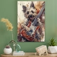 thumbnail image 2 of Belgian Laekenois Dog Playing Bass Guitar Wall Stretched Canvas Size 8x12 – Belgian Laekenois Canvas Art for Dog Lovers, Bass Guitar Canvas Wall Decor, 2 of 5