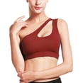 thumbnail image 1 of YAZI  One Shoulder Sports Bra Removable Padded Yoga Top Post-Surgery Wirefree Sexy Cute Medium Support, 1 of 8
