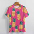 thumbnail image 3 of Lunarable Pineapple T Shirts Basic T-Shirt Short Sleeve Ladies Tee Shirt Summer Graphic Clothing, 3 of 6