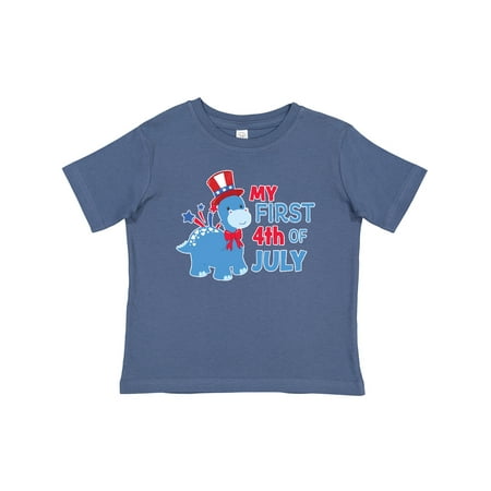 

Inktastic My First 4th of July with Dinosaur Gift Baby Boy or Baby Girl T-Shirt