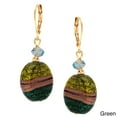 thumbnail image 3 of Alexa Starr 6064-EP-RED Fancy Painted and Faceted Glass Round Earrings, 3 of 5