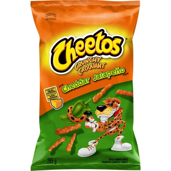 Cheetos Crunchy Cheddar Jalapeño Flavour Cheese Flavoured Snacks, 285g