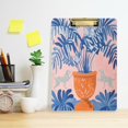 thumbnail image 2 of FORMRS Acrylic Clipboard with Low Profile Clip Standard A4 Letter Size, 12.5" x 9", Pink Leaves, 2 of 8