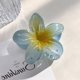 thumbnail image 3 of Colorful simulation three-dimensional frangipani hairpin holiday style side gradient bauhinia flower female shark clip, 3 of 5