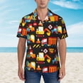 thumbnail image 4 of Bixox Men's Hawaiian Shirts Men's Construction Truck Print Short-Sleeve Shirt-Large, 4 of 8