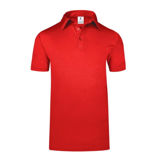 Playera Tipo Polo para Caballero, Color Rojo, Talla Grande, 100% Poliéster. Yazbek C1502