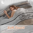 thumbnail image 4 of Retro Dark Grey Stripe Bedding Duvet Cover Set King Size 4 Pieces Peeling Paint Effect Theme Bedding Set with Zipper Closure, 1 Comforter Cover 92x106 Inches 1 Flat Sheet & 2 Pillow Cases, 4 of 7