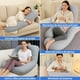 thumbnail image 5 of Almohada de Embarazo con Funda de Enfriamiento Almohada de Maternidad en Forma de J Almohada Lateral de Cuerpo Completo para Espalda, piernas y Vientre, cómoda Funda de enfriamiento, 5 of 9