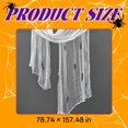 thumbnail image 2 of AUQ Spider Web Decoration,78.74 × 157.48in Spider Webs Halloween Decorations,Horror Wind Cobweb,White1, 2 of 7