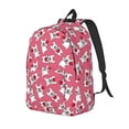 thumbnail image 1 of Disketp French Bulldog And Heart print Canvas Backpack Lightweight Travel Daypack Student Rucksack Laptop Backpack-Medium, 1 of 5
