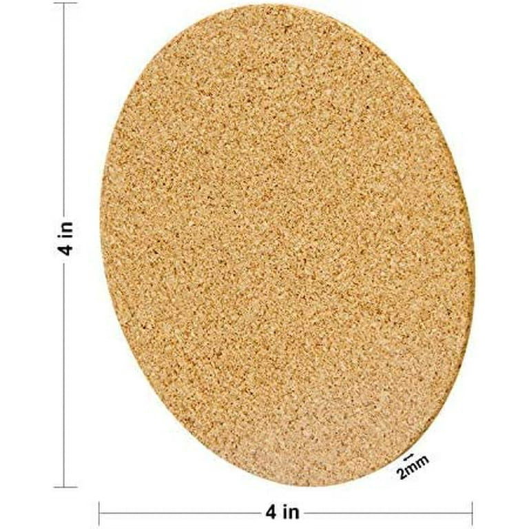 Blisstime 80 Pcs Self-Adhesive Cork Round for DIY Coasters, 4x 4 Cork  Circle, Cork Tiles, Cork Mat, Cork Sheets with Strong Adhesive-Backed 