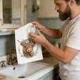 thumbnail image 6 of Gumesh Highland Cow Kitchen Towels 2-Pack – 25.9x17.7 Inch Super Absorbent Dish Cloths, Farmhouse Tea Towels for Drying Dishes, Hand Towels for Bathroom, 6 of 6