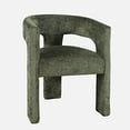 thumbnail image 3 of Jofran Gwen Modern Luxury Jacquard Fabric Upholstered Sculpture Armchair, 3 of 11
