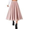 thumbnail image 3 of Cathalem Womens Beach Skirts for Vacation Women's Elegant High Waisted Side Long Skirt(Pink,One Size), 3 of 5