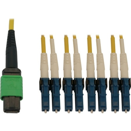 UPC: 0037332272393 | Tripp Lite N390X-03M-8L-AP Fiber Optic Duplex Network Cable Yellow Jacket Black Connector Green Connector Blue Connector