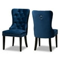 thumbnail image 2 of Baxton Studio Remy Modern Transitional Navy Blue Velvet Fabric Upholstered Espresso Finished 2-Piece Wood Dining Chair Set Set, 2 of 9