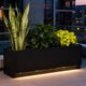 thumbnail image 1 of Garvee jardinera rectangular metálica de 120 x 40 x 40 cm con luz LED exterior y drenaje, ideal para patio, jardín o decoración moderna, 1 of 8