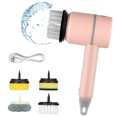 thumbnail image 3 of VOLKMI Household Electric Spin Scrubber Multi-function Cleaning Brush With 4 Replaceable Brush Heads For Bathroom Kitchen, 3 of 8