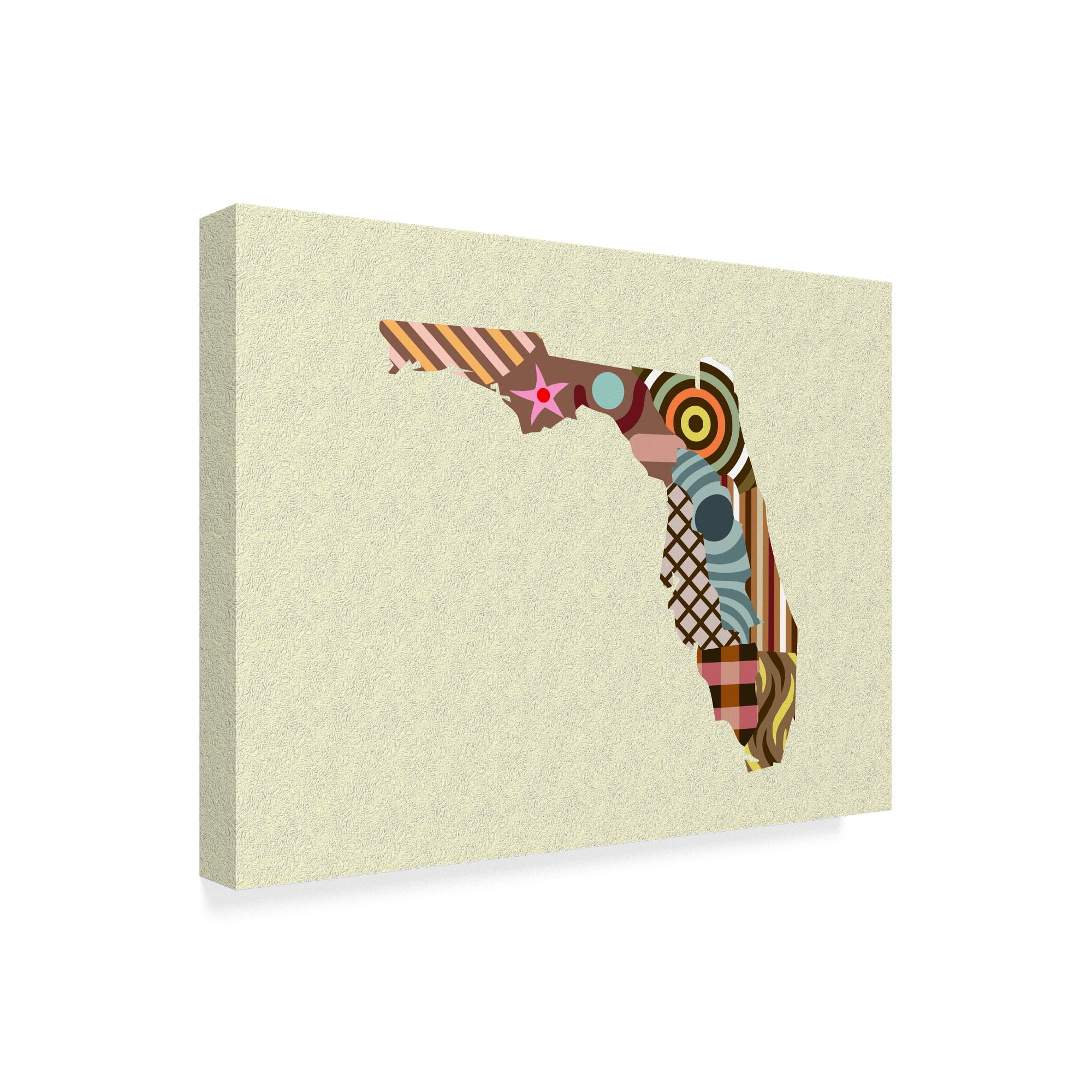 Trademark Fine Art 'Florida State Map' Canvas Art by Lanre Adefioye