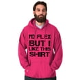 thumbnail image 4 of Flex But Like This Funny Gym Exercise Hoodie Hooded Sweatshirt Men Brisco Brands X, 4 of 6