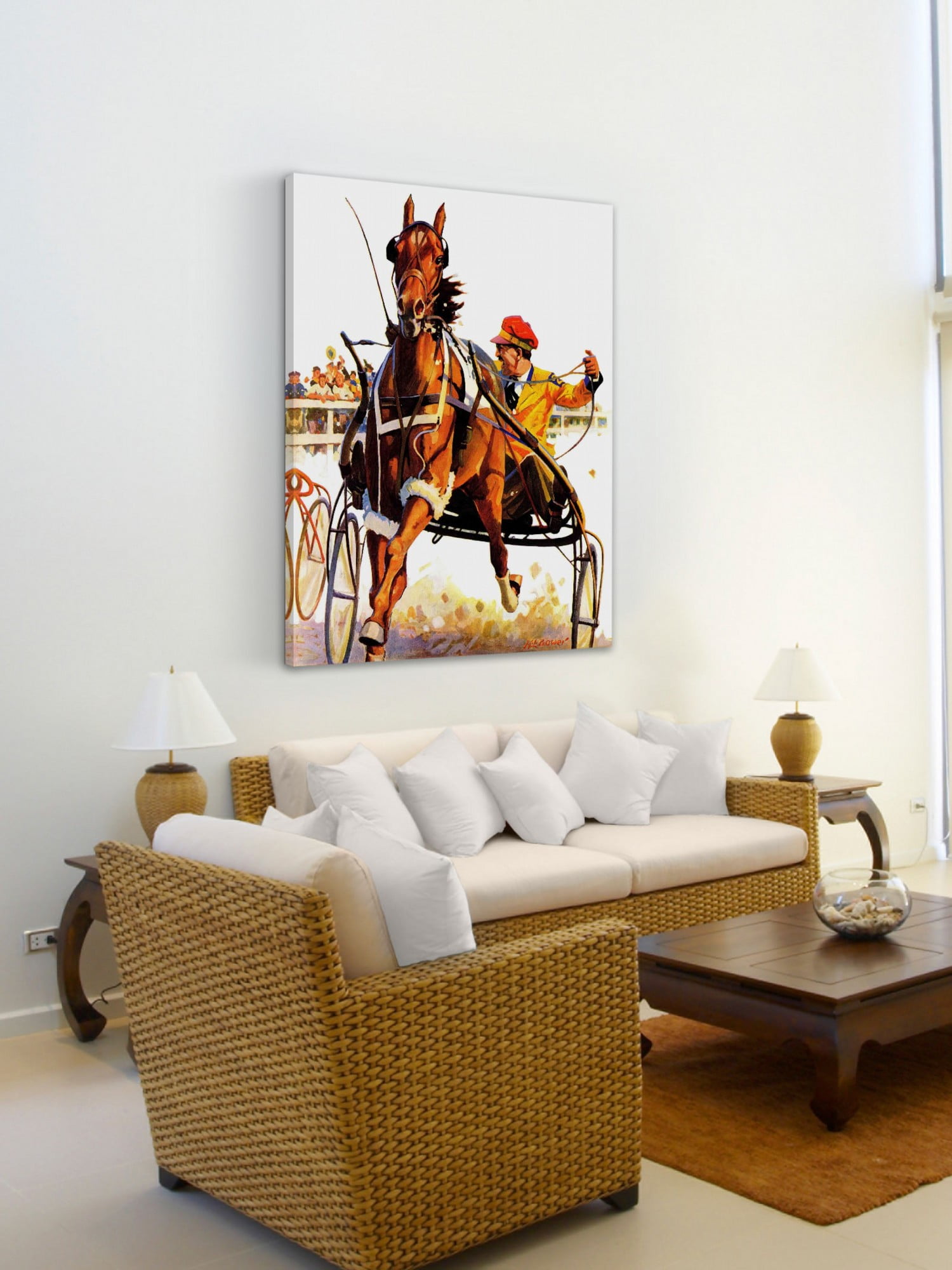Marmont Hill Harness Race by Maurice Bower Painting Print on Canvas