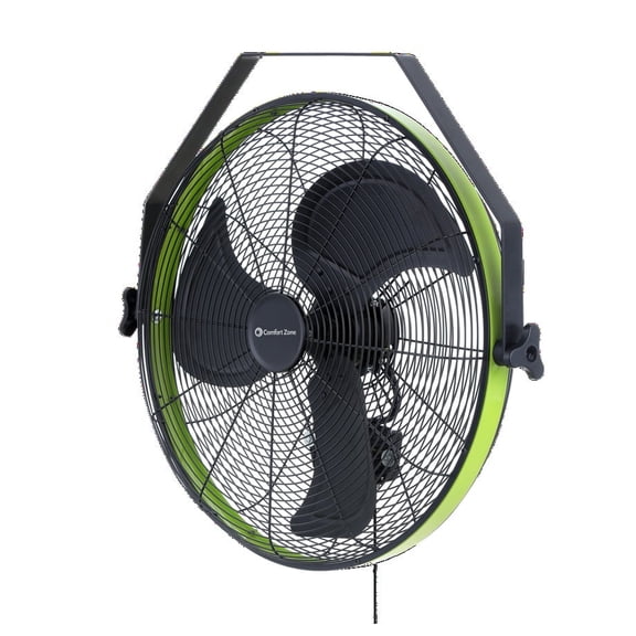 Comfort Zone 18-inch All-Metal Industrial Wall Fan with Adjustable Tilt