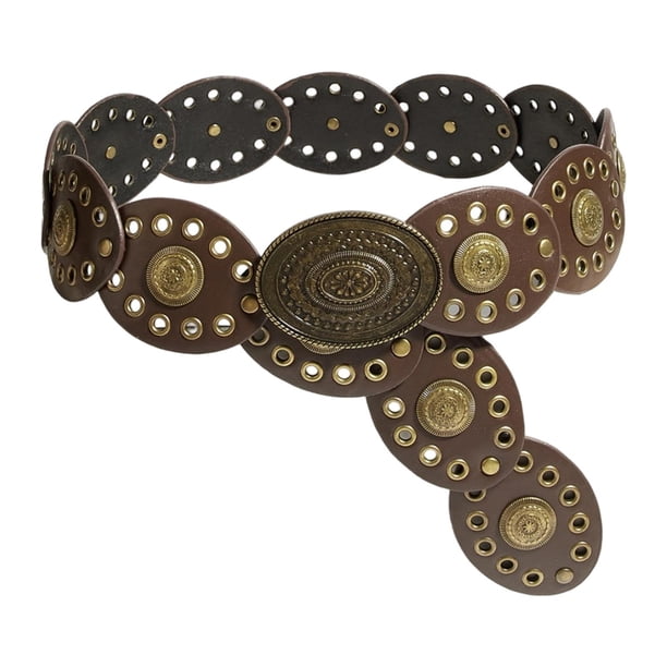 Cinturón decorativo para mujer, estilo moderno y único, ideal para citas callejeras. Café