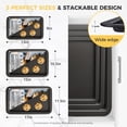 thumbnail image 7 of HONGBAKE Baking Sheet Pan, Cookie Sheet Pans for Baking, Cookie Sheets Nonstick Sets, Baking Trays for Oven, Baking Sheets for Oven with Wider Grips, Dishwasher Safe (3 Pack), Grey, 7 of 7